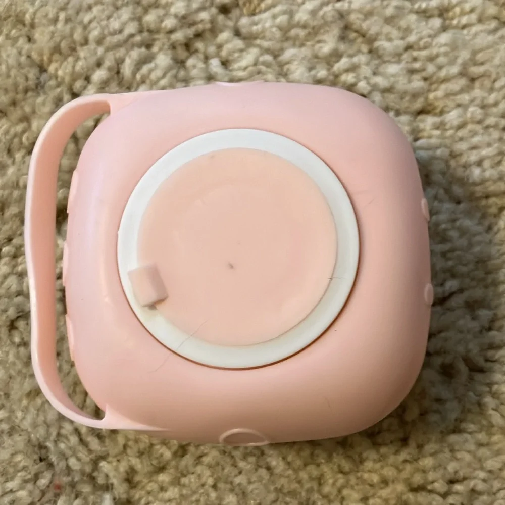 Pink White Pet Silicone Massage Shampoo Brush